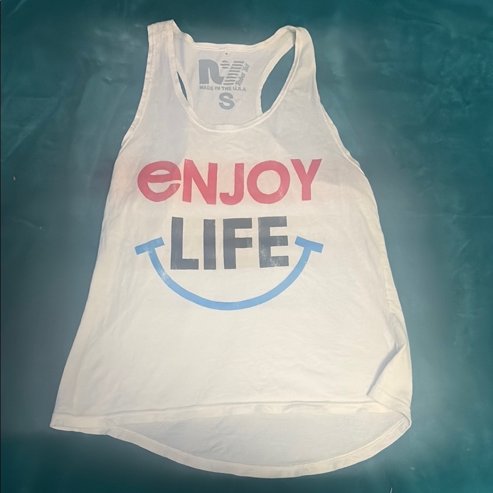 Rebel Yell White Tank with Gray Graphics